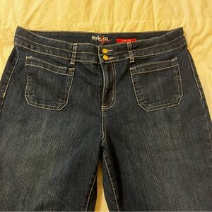 Style & Co. Women's Dark Blue Flare Jeans Long/Tall New w/o tag
